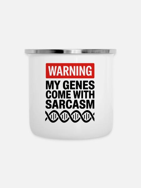 Sarkasmus Gene DNA Genetik - Emaille-Tasse - Weiß