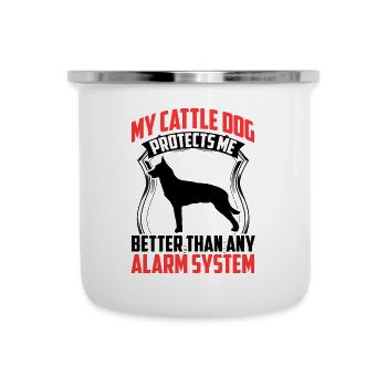 Le chien de bouvier australien me protège Chien de bétail - Tasse émaillée - blanc - Devant
