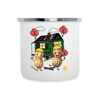 peanuts house builder builder construction trailer own home house - Camper Mug - white - Front