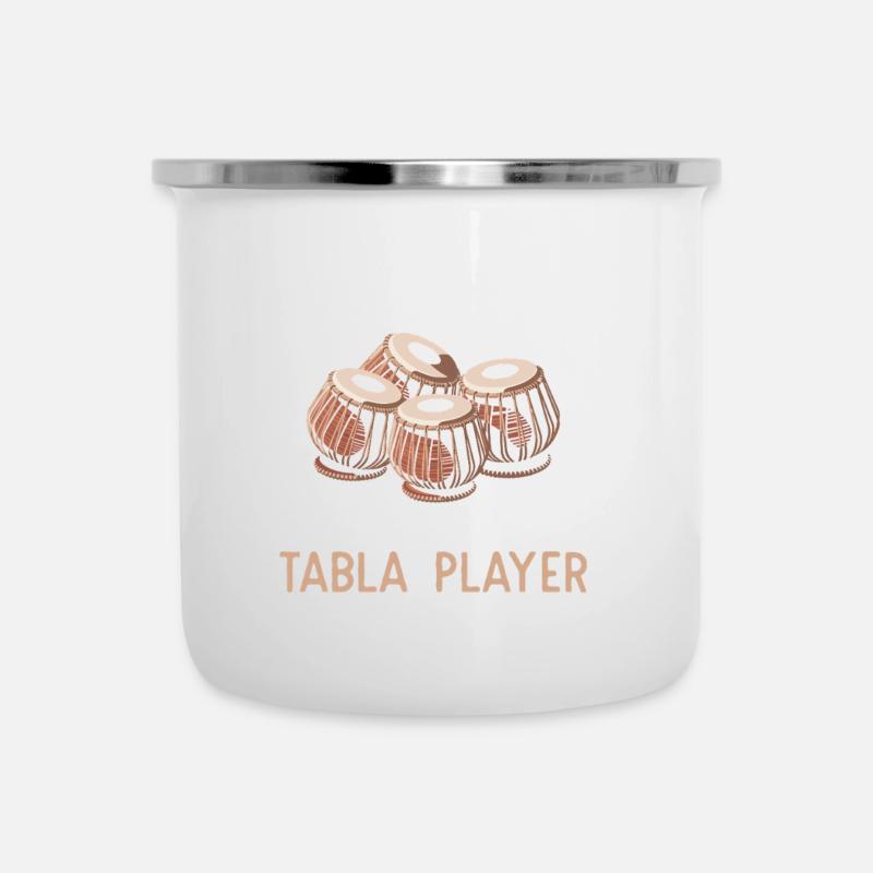In a world full of drummers his tabla - Camper Mug - white
