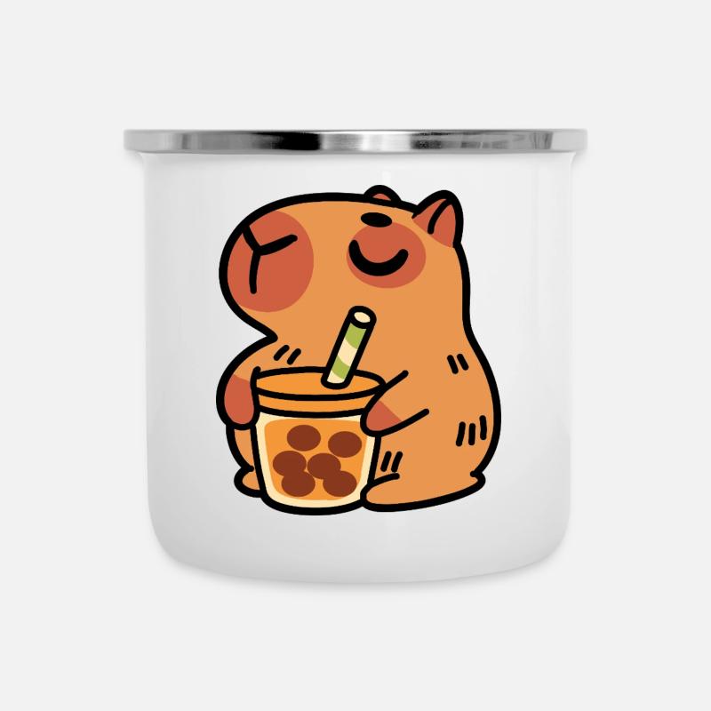 Bébé Capybara - Tasse émaillée - blanc