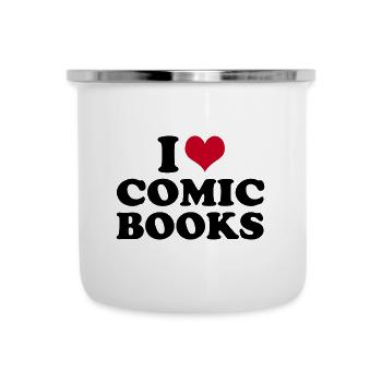 J’adore les bandes dessinées - Tasse émaillée - blanc - Devant