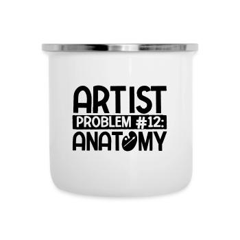 Maler Zeichner für Künstler - Emaille-Tasse - Weiß - Vorne