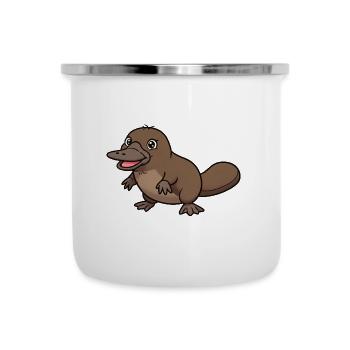 Animal Cartoon Platypus - Camper Mug - white - Front