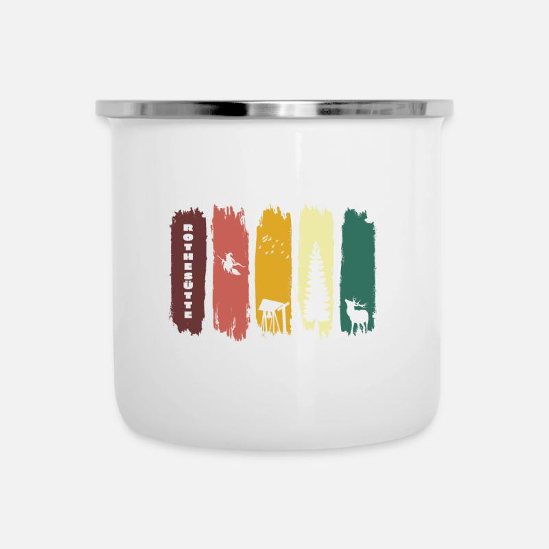 Südharz Merch - Rothesütte - Emaille-Tasse - Weiß