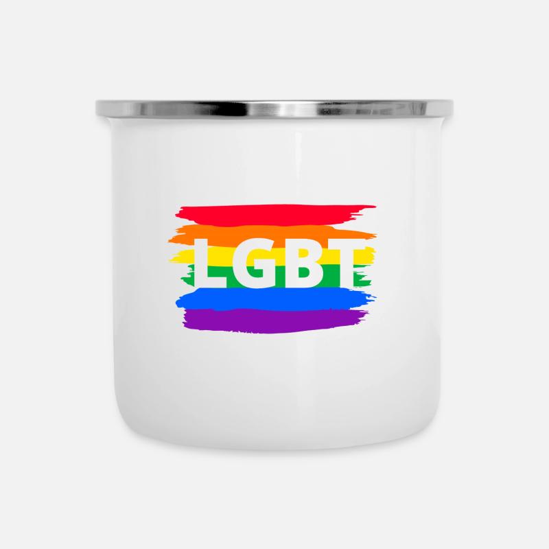 LGBT - Emaille-Tasse - Weiß