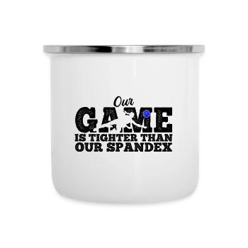 Volleyballer Spruch Für Volleyballspiel Volleyball - Emaille-Tasse - Weiß - Vorne