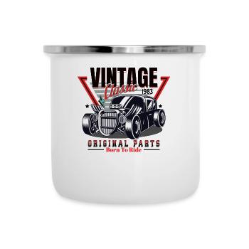 Classic 1983 - né pour rouler - Tasse émaillée - blanc - Devant