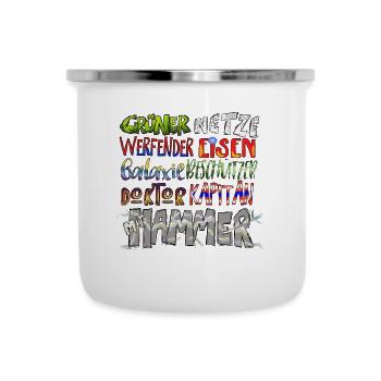 Multiheld - Emaille-Tasse - Weiß - Vorne