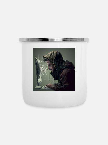 Programmierer - Emaille-Tasse - Weiß
