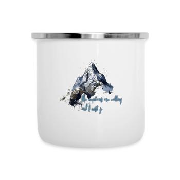 The mountains are calling and i must go - Emaille-Tasse - Weiß - Vorne