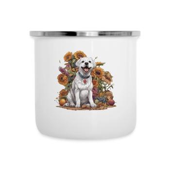 Chien mignon Chien Anime Design - Tasse émaillée - blanc - Devant