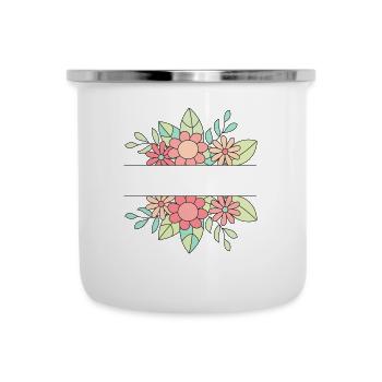 Floral ornament pastel - Camper Mug - white - Front