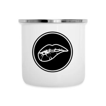 Lippen - Emaille-Tasse - Weiß - Vorne