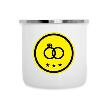 Anneaux de mariage Bague de mariage - Tasse émaillée - blanc - Devant