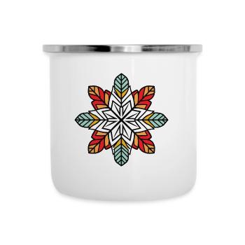 Frost Symbol Winter Flocke - Emaille-Tasse - Weiß - Vorne