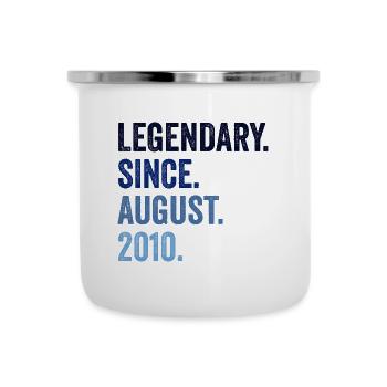 Legendary Since August 2010 12th Birthday - Camper Mug - white - Front