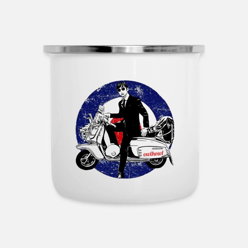 Roller Mod Britannique - Tasse émaillée - blanc
