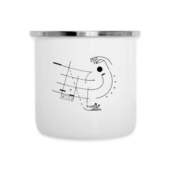 Abstract | M i n d [ G a m e s ] - Emaille-Tasse - Weiß - Vorne