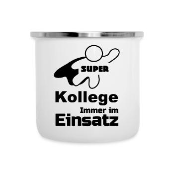 Super Kollege Geschenk - Emaille-Tasse - Weiß - Vorne