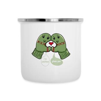 Handschuh Liebe Weihnachtsgeschenk Winter Weihnachtsgeschenke - Emaille-Tasse - Weiß - Vorne