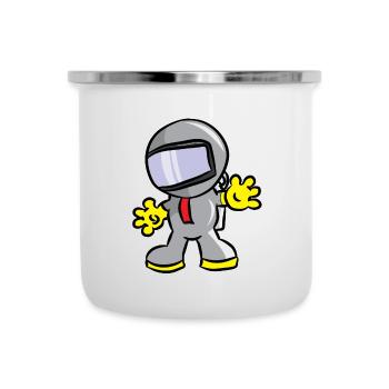 Kühlen funkelnden Astronauten - Emaille-Tasse - Weiß - Vorne
