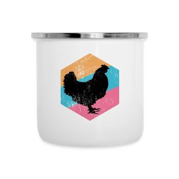 POULET - Tasse émaillée - blanc - Devant