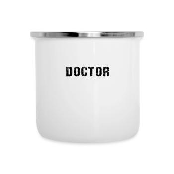 Docteur cadeau de retraite. Médecin retraité, médecin - Tasse émaillée - blanc - Devant