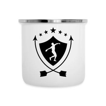Lancer de Disque / Poids / Javelot / Marteau - Tasse émaillée - blanc - Devant