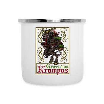 Krampus Tee shirt Personnalisé Perchten Autriche Salutation - Tasse émaillée - blanc - Devant