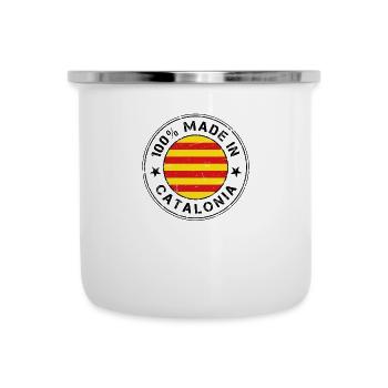 Made in Catalonia Catalan flag flag - Camper Mug - white - Front