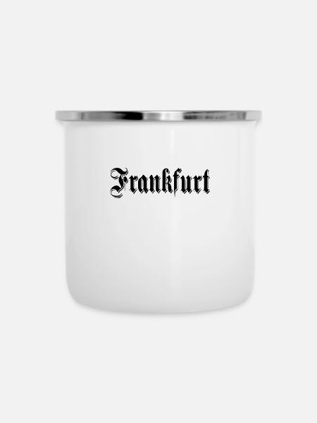 Frankfurt - Emaille-Tasse - Weiß