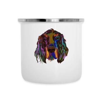 Gordon setter Hund - Emaille-Tasse - Weiß - Vorne