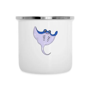 Rochen - Emaille-Tasse - Weiß - Vorne