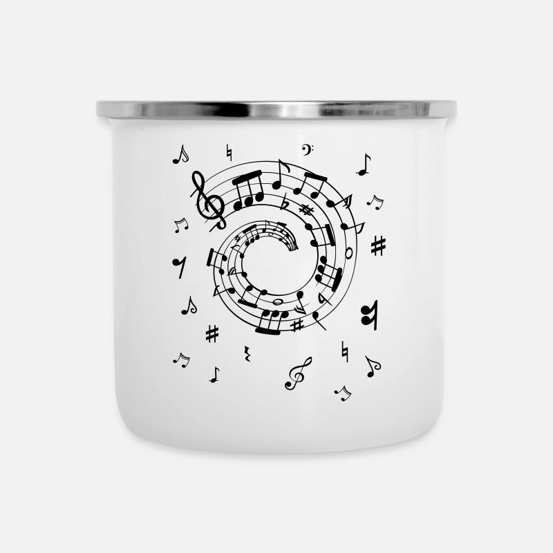 Musical notes - Camper Mug - white