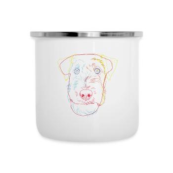 Strokes Welsh Terrier Dog - Camper Mug - white - Front