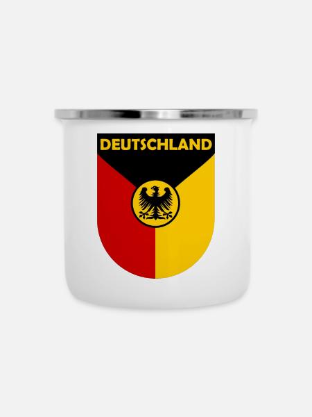 Der deutsche Bundesadler - Emaille-Tasse - Weiß