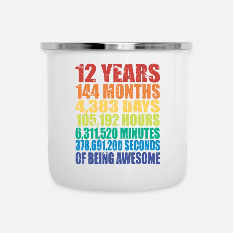 Drôle de cadeau d’anniversaire de 12 ans, 12 ans - Tasse émaillée - blanc