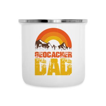 Geocaching-cache-jagd, Das Lustigen Geocacher - Emaille-Tasse - Weiß - Vorne