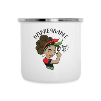 Libyan Girl Unbreakable I Libyan Heritage I Libya - Emaille-Tasse - Weiß - Vorne