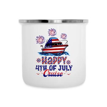 Happy 4th of July Cruise - Camper Mug - white - Front