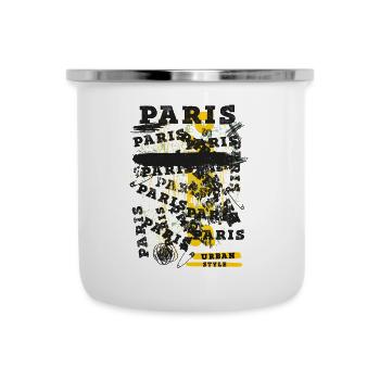 Paris France Ville Skyline Accueil Amour - Tasse émaillée - blanc - Devant