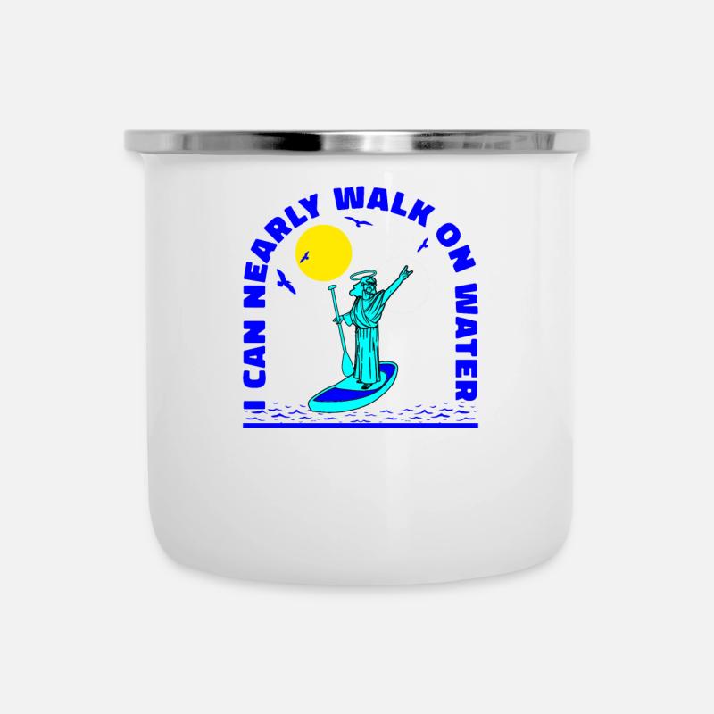 SUP paddle paddle Stand Up Paddle Surf - Tasse émaillée - blanc