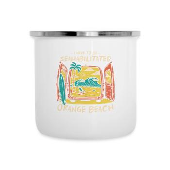 J’ai besoin d’être séahabilité Orange Beach été - Tasse émaillée - blanc - Devant