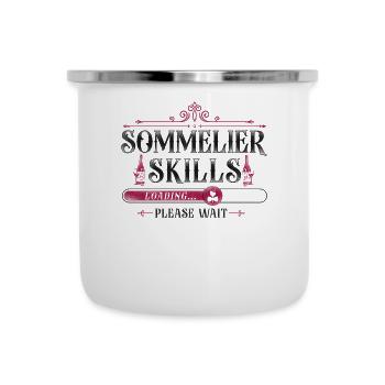 Sommelier Wine Drinking Tasting - Emaille-Tasse - Weiß - Vorne