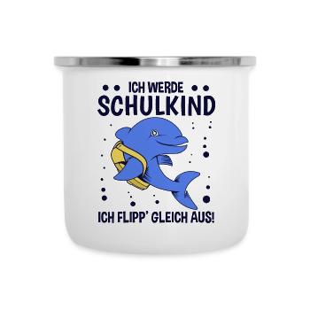 Kinder Schulkind 1. Klasse Erstklässler Schule - Emaille-Tasse - Weiß - Vorne