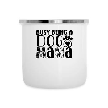 Employée comme mère de chien - Tasse émaillée - blanc - Devant