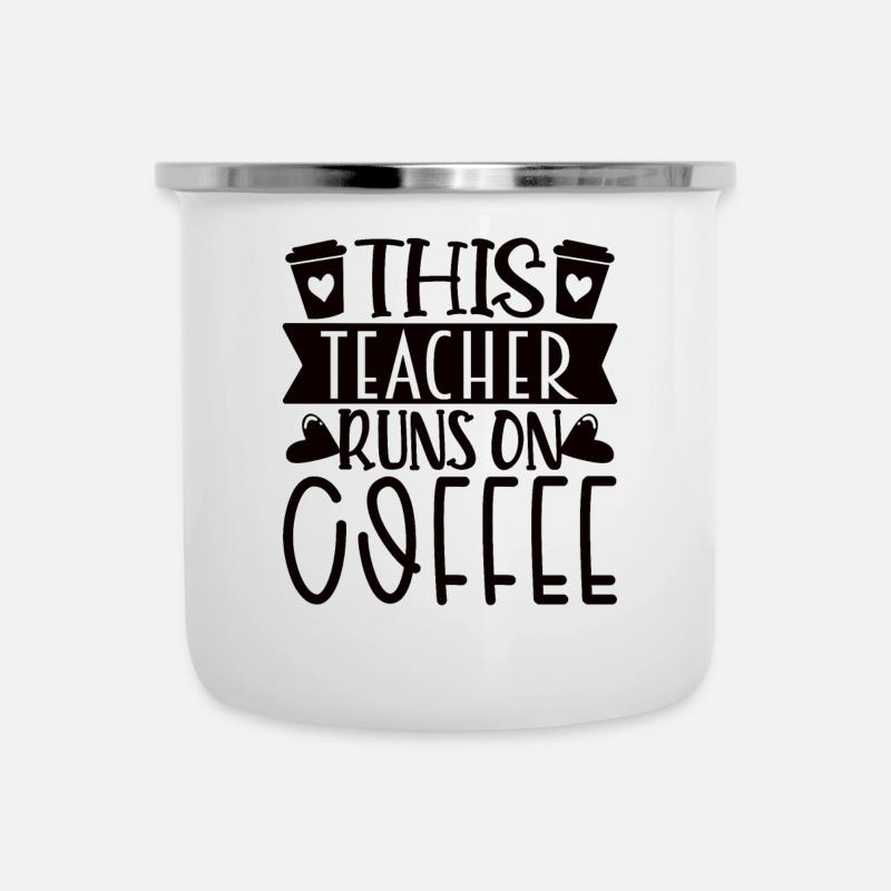 Lehrer Lernen Lehren Kindergarten Student Schule - Emaille-Tasse - Weiß