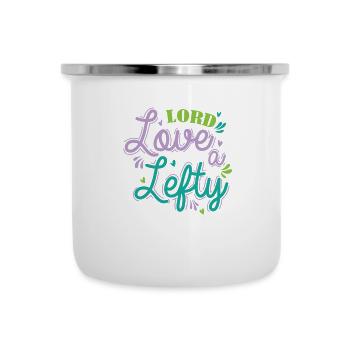 Lord Love a Lefty Gaucher Écrire - Tasse émaillée - blanc - Devant