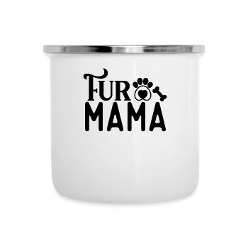 Fell-Mama - Emaille-Tasse - Weiß - Vorne